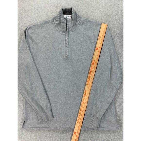The North Face Cotton/Wool‎ Quarter Zip Pullover Sweater (Men's Large) Gray - Picture 5 of 13